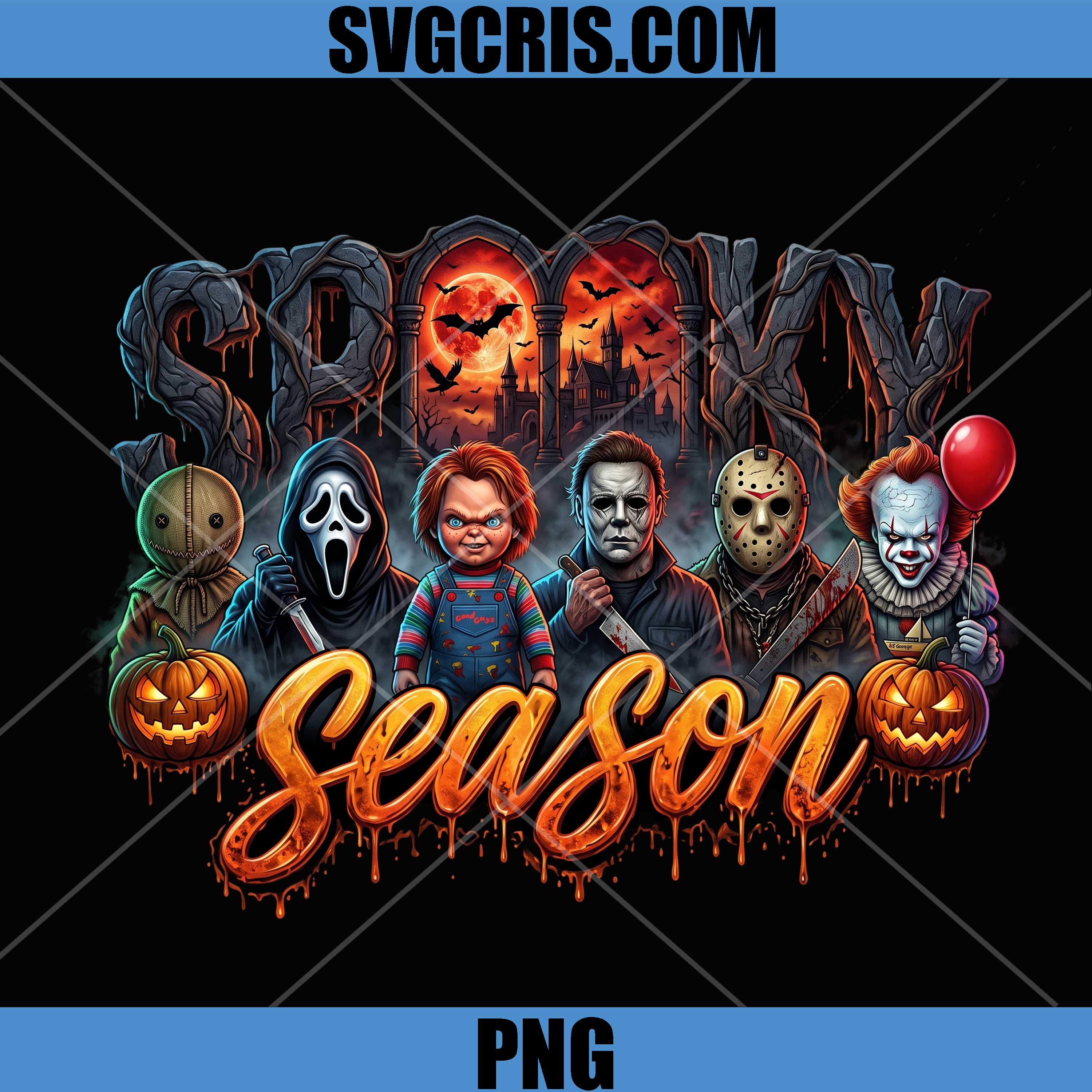 Halloween Slasher Icons PNG, Freddy Chucky Horror PNG
