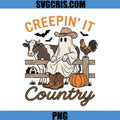 Creepin' It Country PNG, Ghost Cowboy Pumpkin Farm PNG