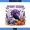 Spooky Season Raven PNG, Purple Moon Pumpkin Halloween PNG