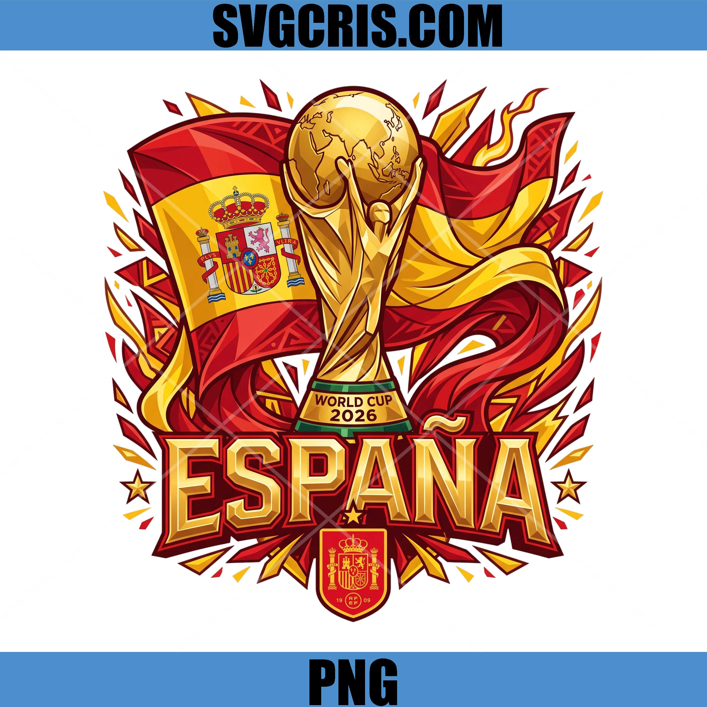 World Cup 2026 Spain PNG, Spain National Team Trophy PNG