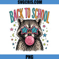 Back To School Raccoon PNG, Cute Bubble Gum Raccoon PNG