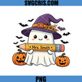 Cute Ghost Teacher Mrs. Smith PNG, Halloween School PNG