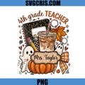 4th Grade Teacher PNG, Mrs. Taylor Ghost Coffee PNG