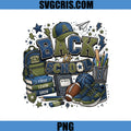 Back To School Sports Essentials PNG, Boys School Supplies Design PNG