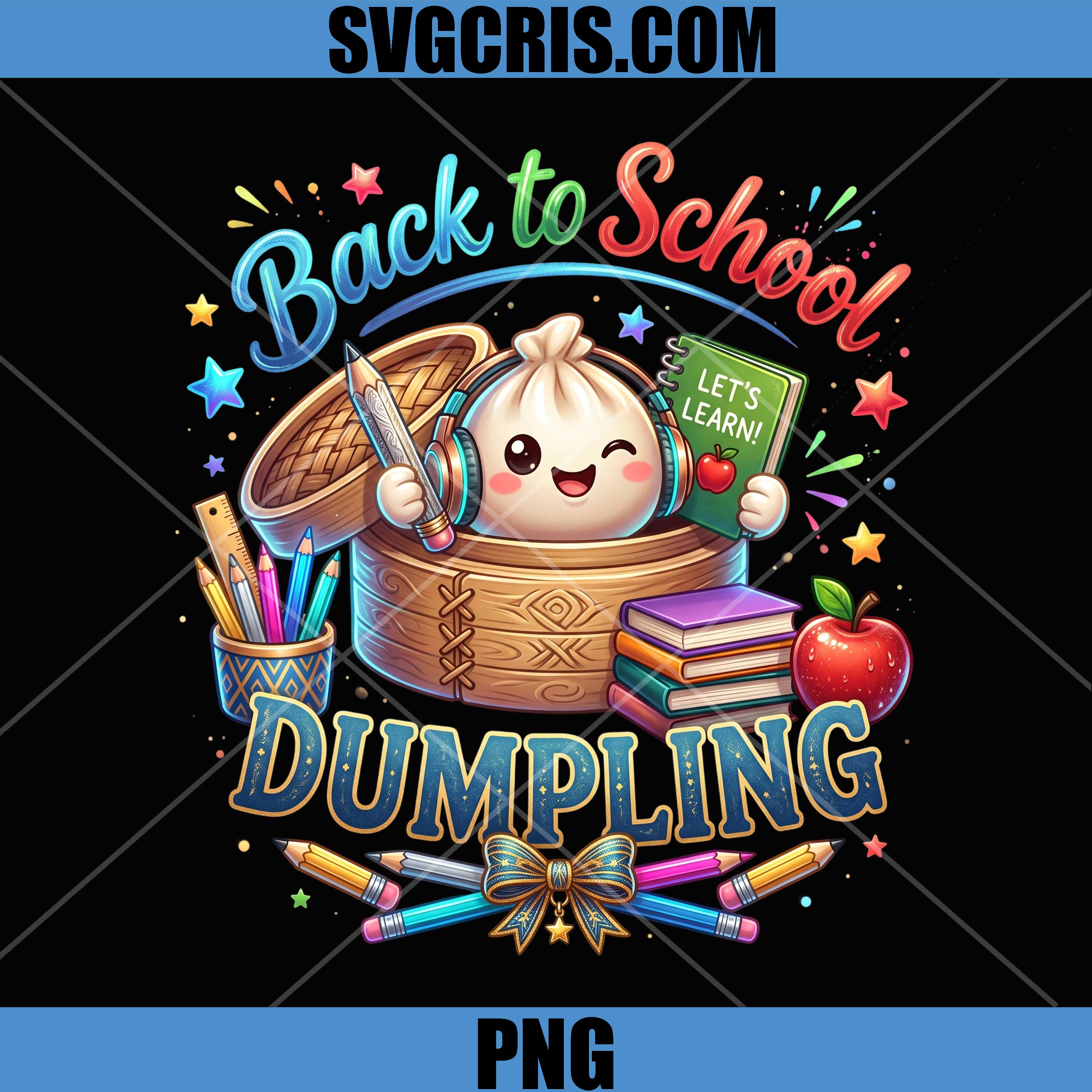 Back To School Dumpling PNG, Cute Dumpling Student PNG