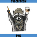Cool Raccoon Student PNG, Back To School Coffee Lover PNG