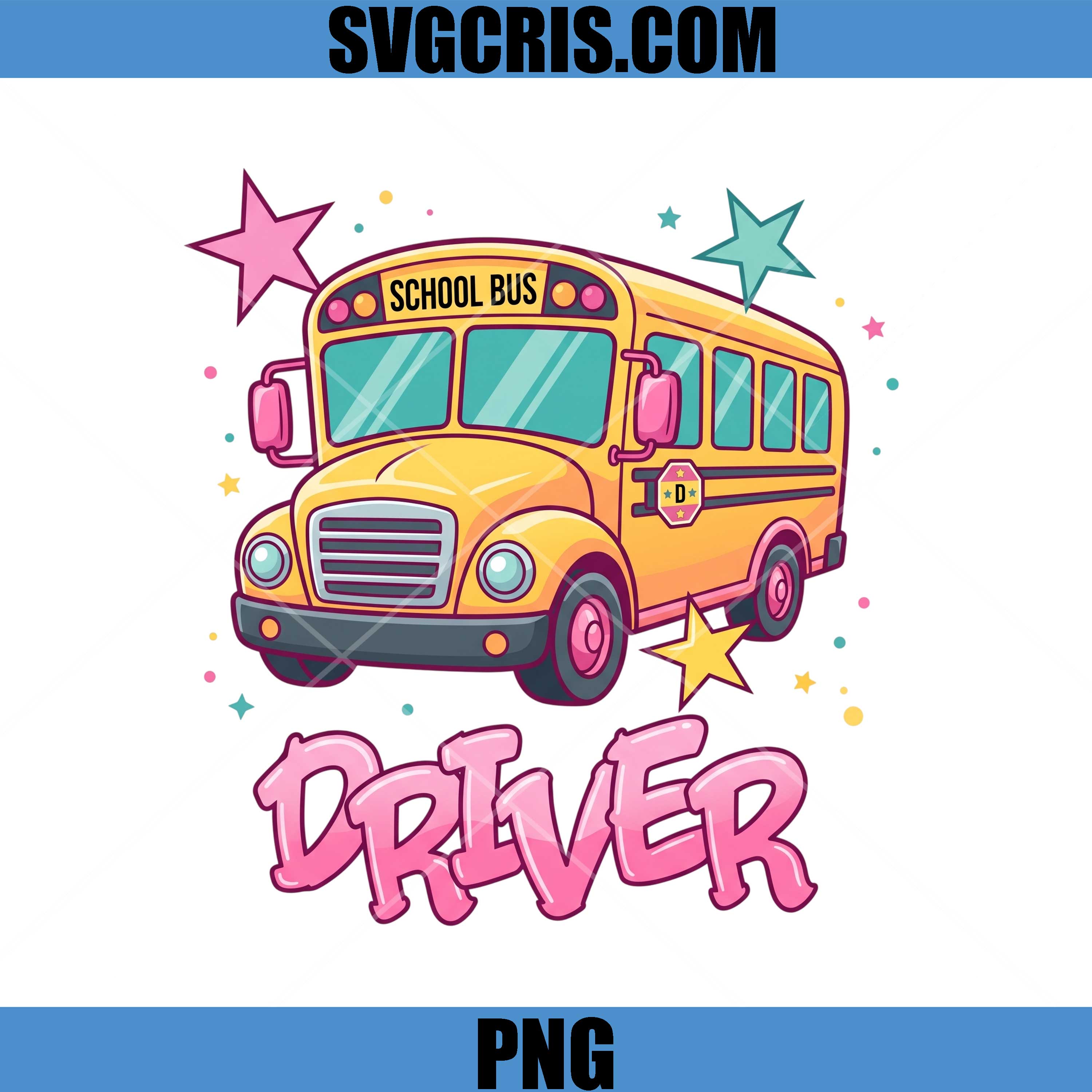 School Bus Driver PNG, Cute Back To School Bus PNG