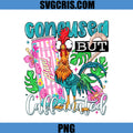 Confused But Caffeinated Fun PNG, Funny Chicken Coffee Lover PNG