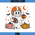 Cute Ghost Football PNG, Halloween Game Day Ghost PNG