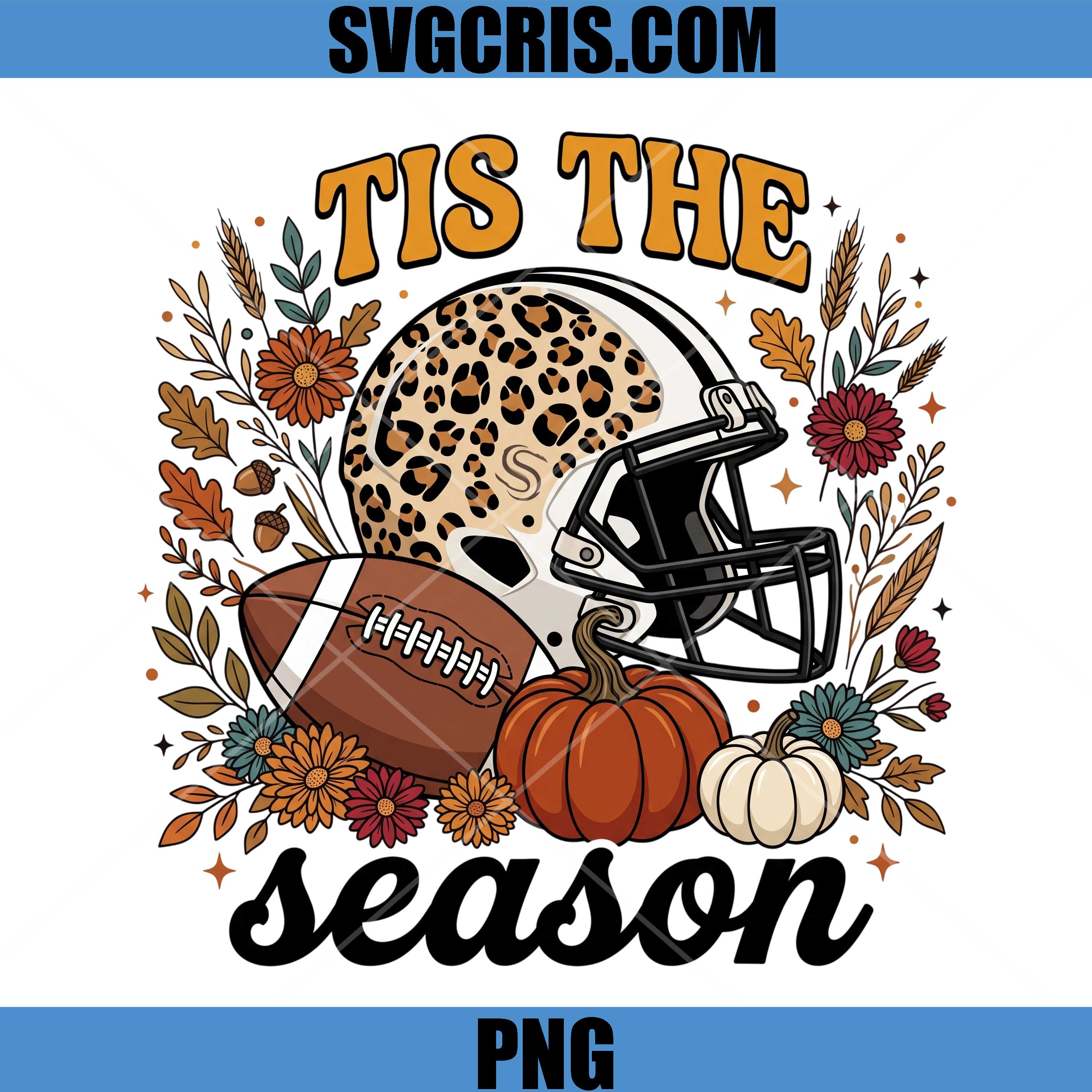 Fall Football Helmet PNG, Tis The Season Autumn PNG
