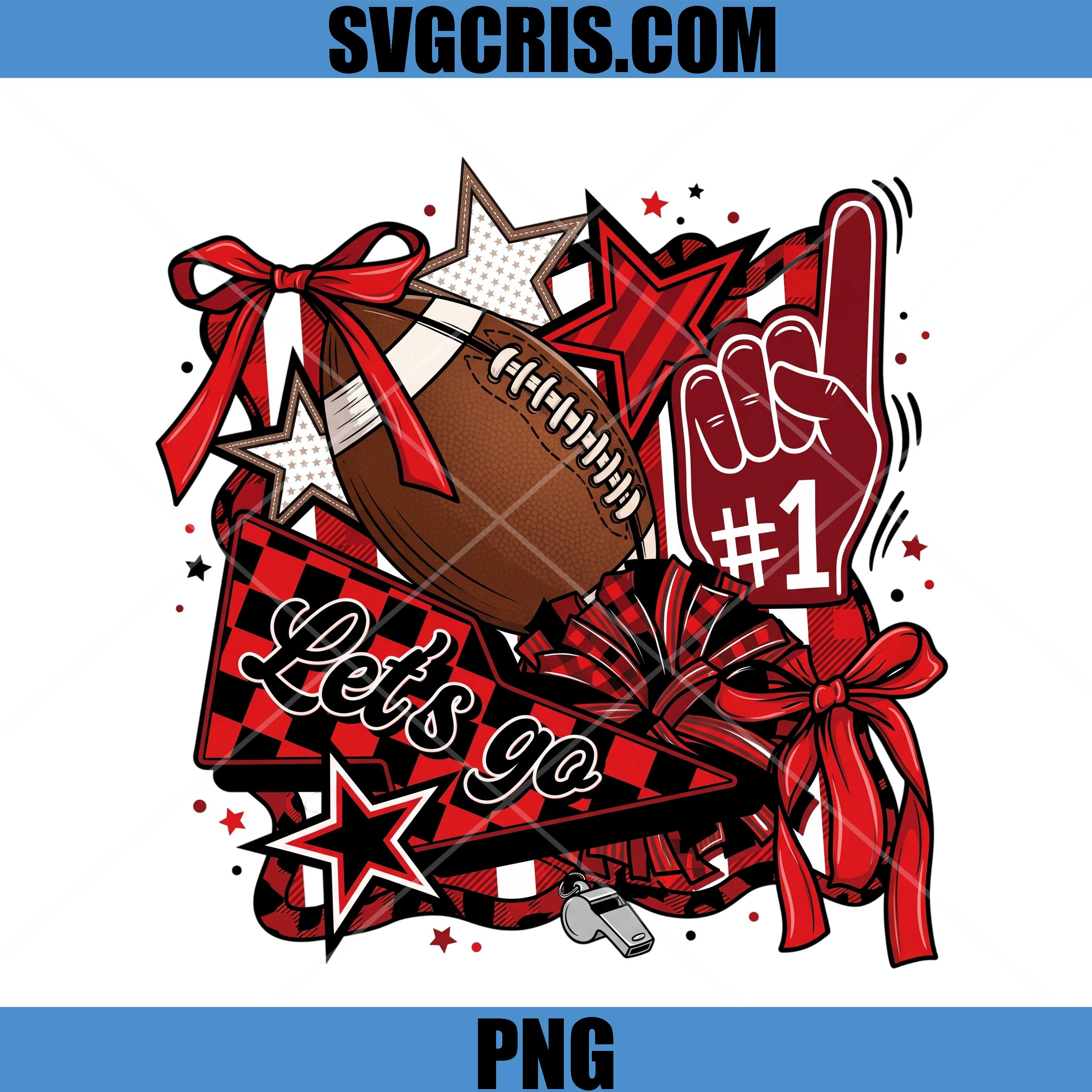 Lets Go Football Retro PNG, Game Day Cheer PNG