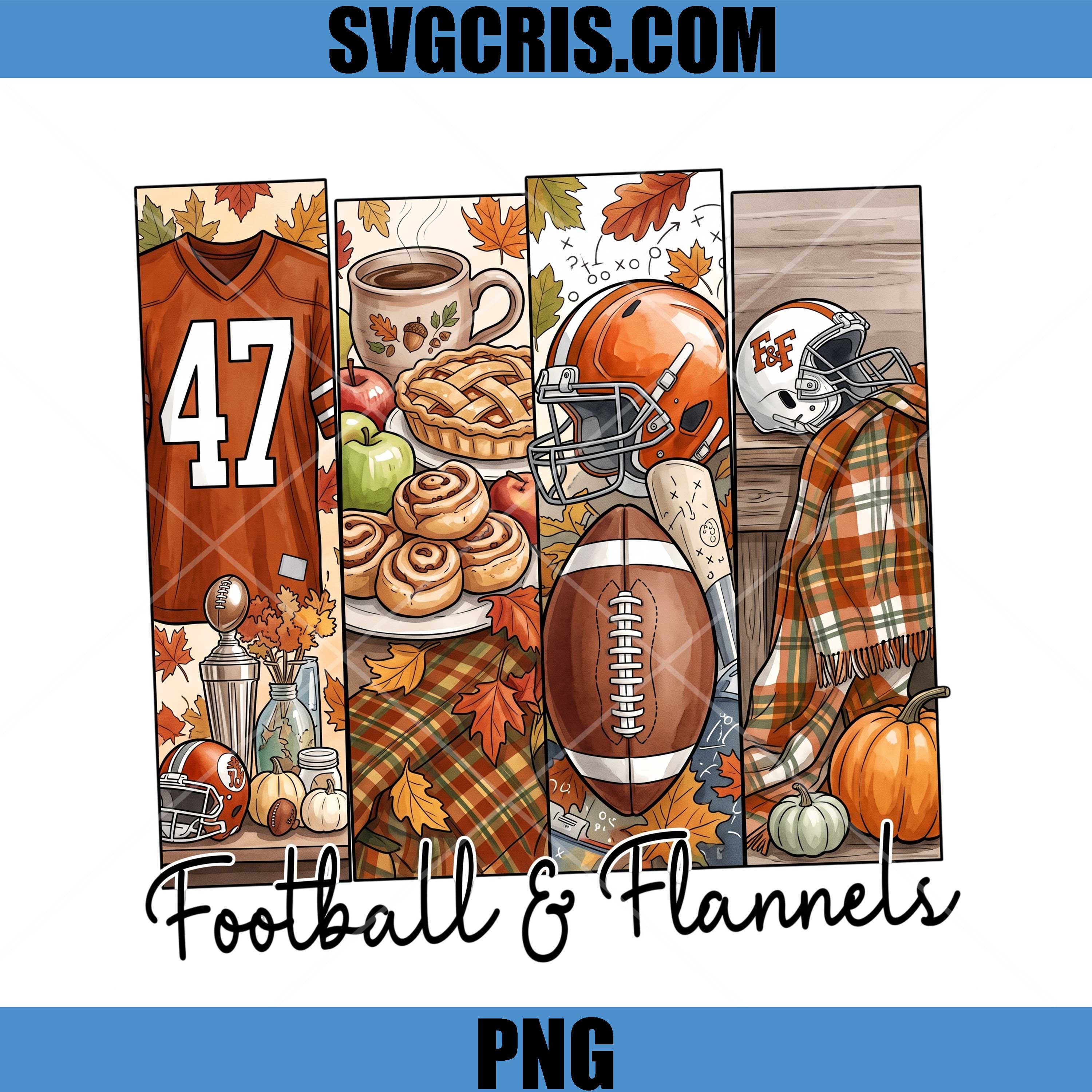 Football And Flannels PNG, Fall Football Season PNG