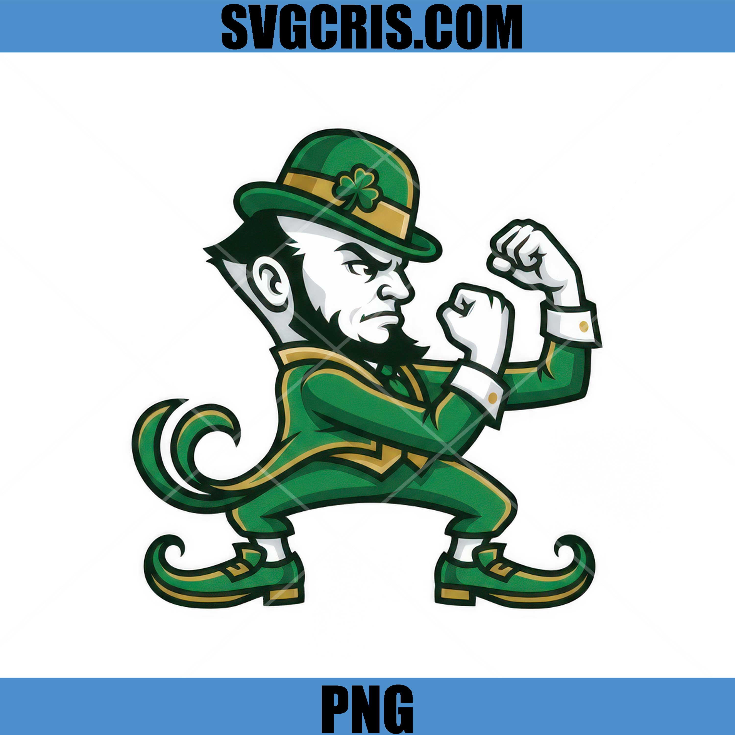 Notre Dame Mascot Logo PNG, Fighting Irish Design PNG