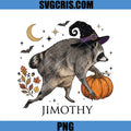 Jimothy Halloween Raccoon Witch PNG, Funny Pumpkin Raccoon PNG