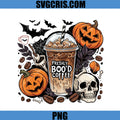 Freshly Boo’d Coffee Halloween PNG, Spooky Pumpkin Skull PNG