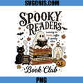 Spooky Readers Book Club PNG, Ghost Books Coffee Vibes PNG
