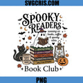 Spooky Readers Club PNG, Cute Ghost Reading Books PNG