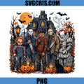 Slasher Movie Villains PNG, Freddy Chucky Horror Cast PNG