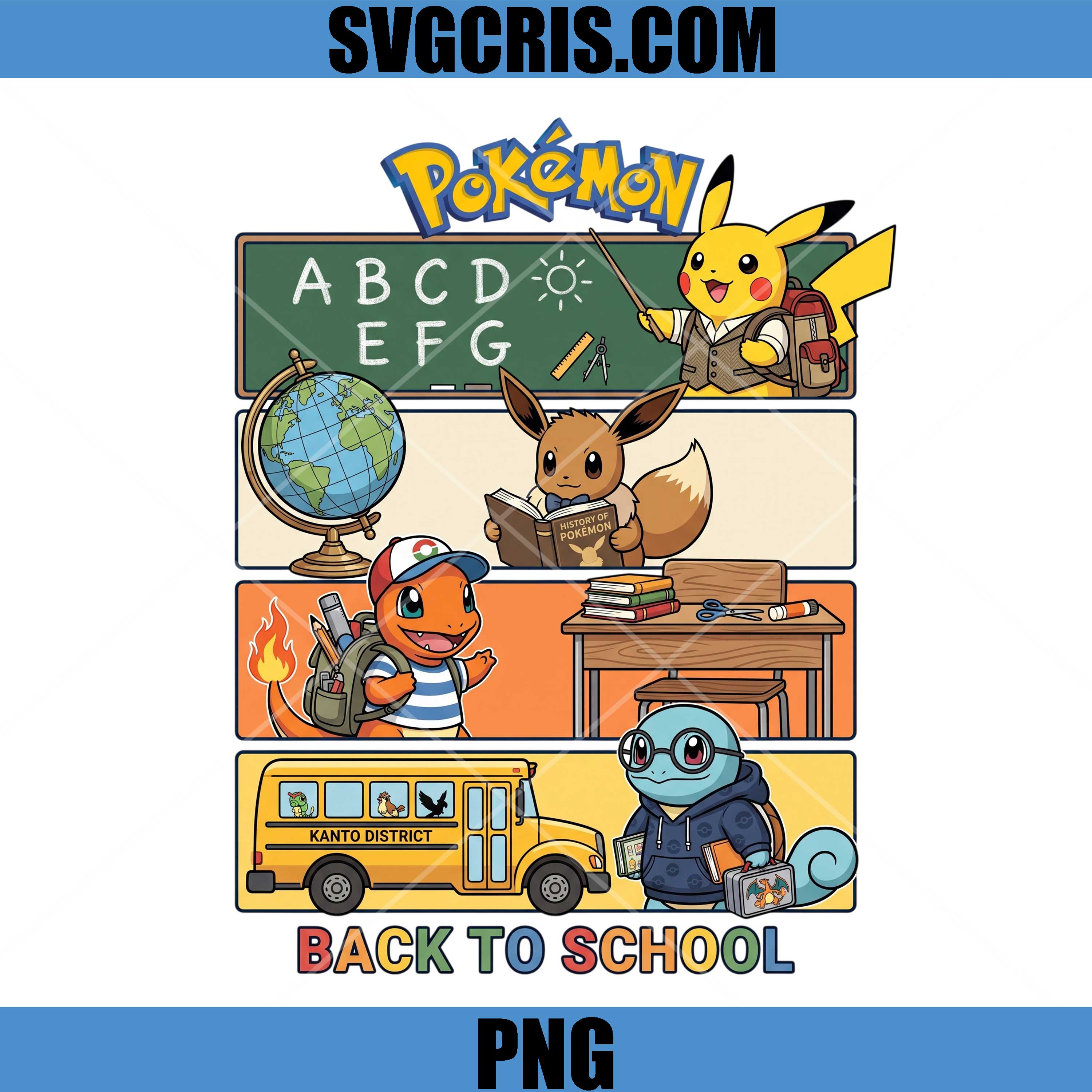 Pokemon Back To School PNG, Pikachu Classroom Design PNG