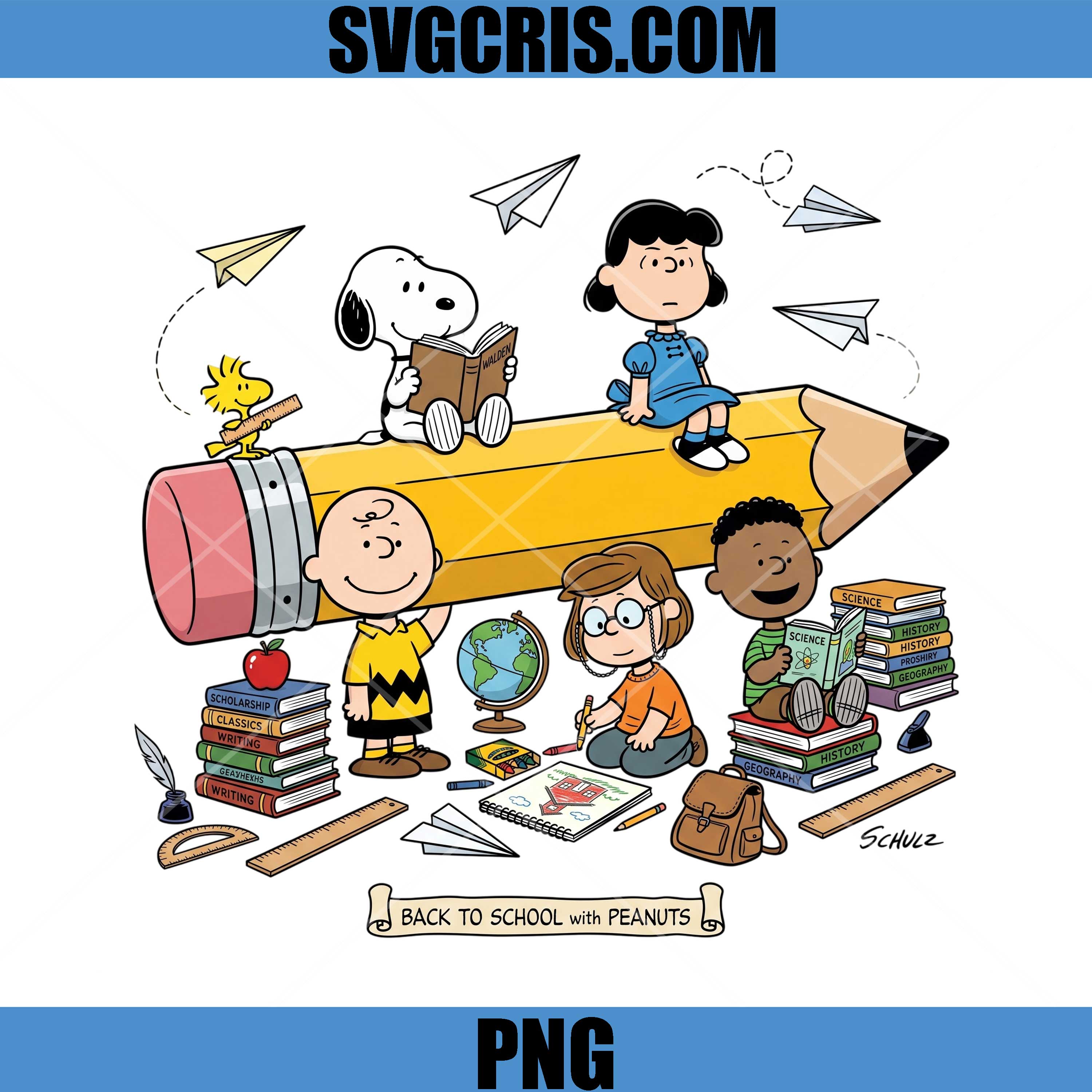 Back To School With Peanuts PNG, Snoopy Friends School Days PNG