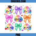 Cute Rainbow Jelly School PNG, Glitter Bow Back To School PNG
