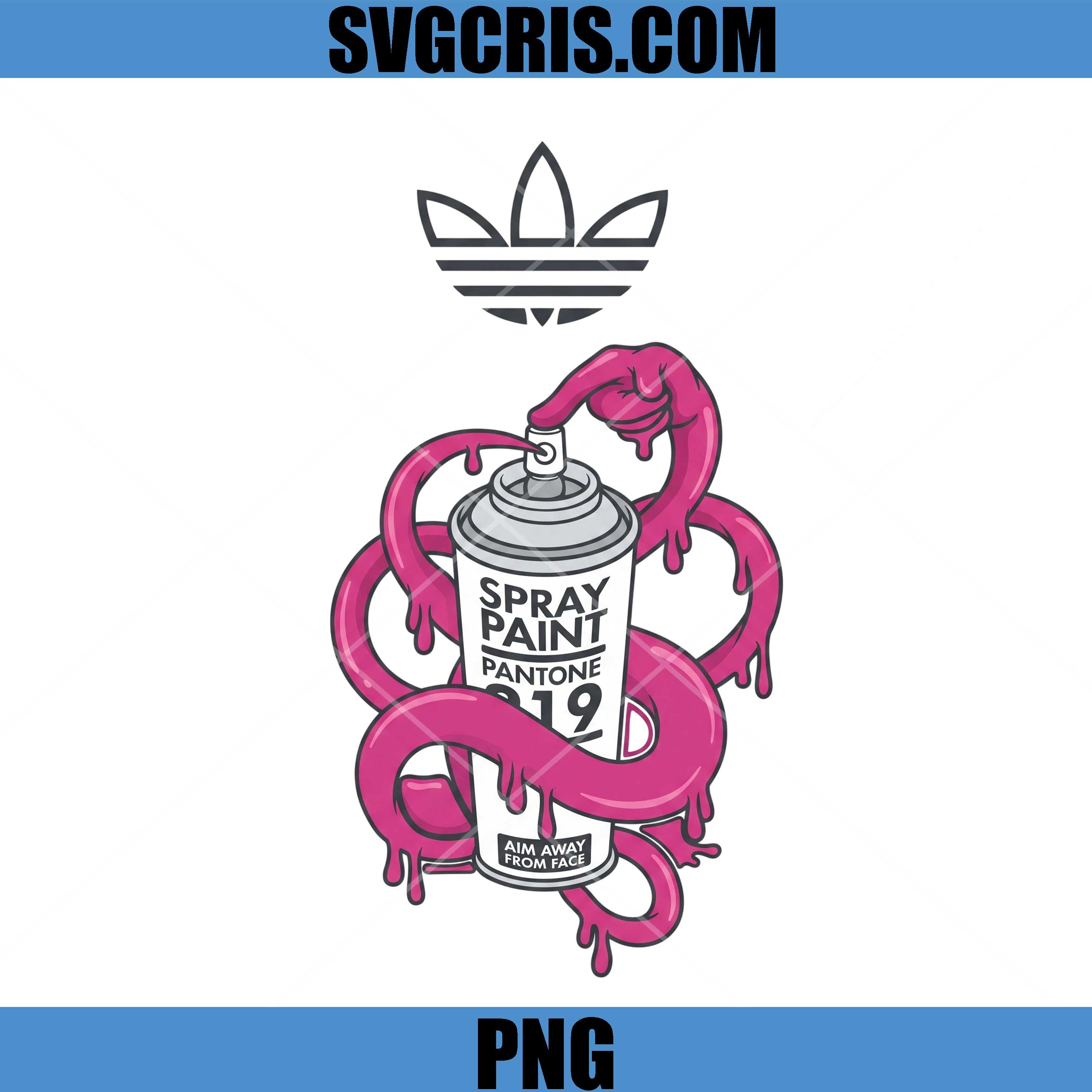 Pink Spray Paint Adidas PNG, Dripping Paint Adidas Design PNG