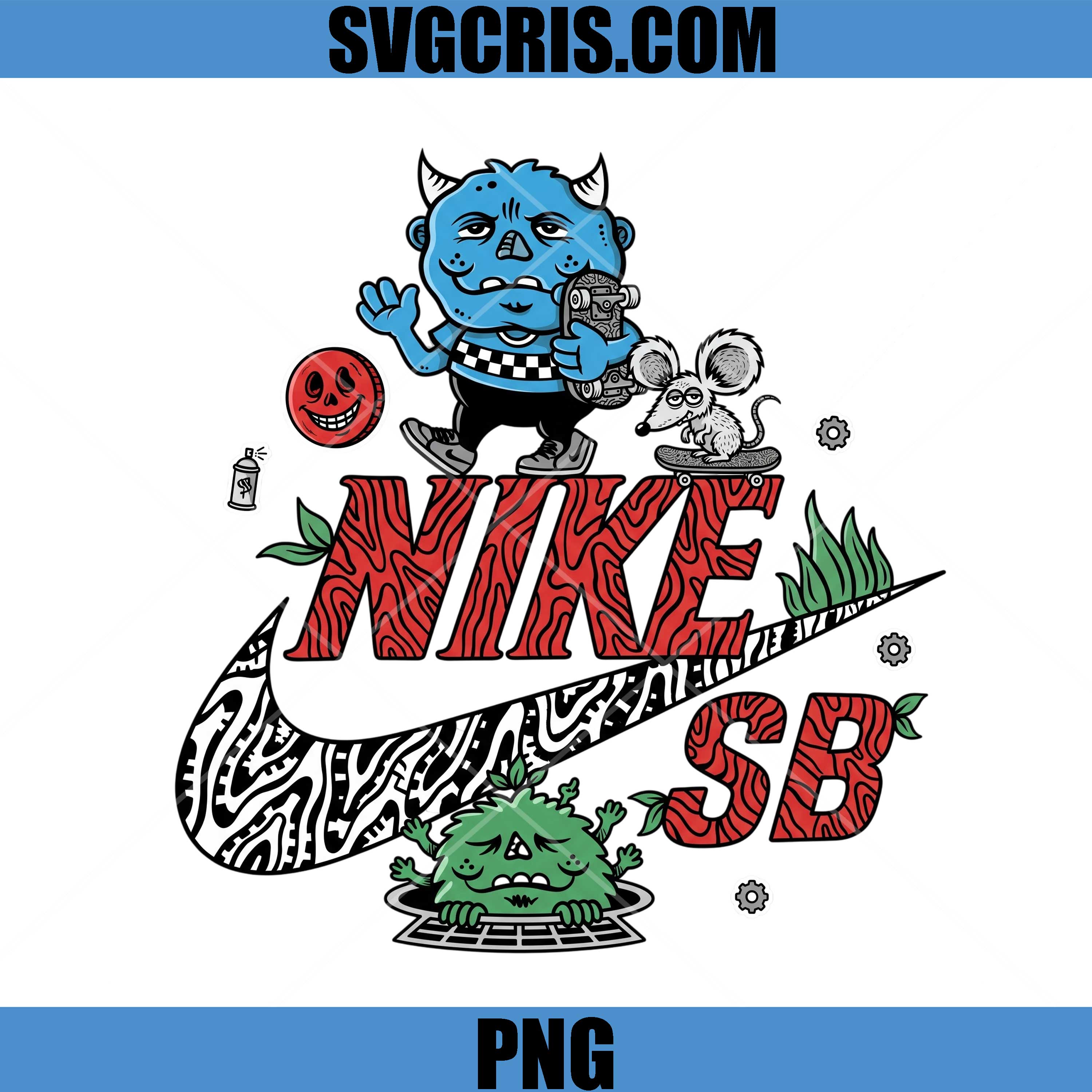 Nike SB Monster PNG, Monster Cartoon Streetwear PNG