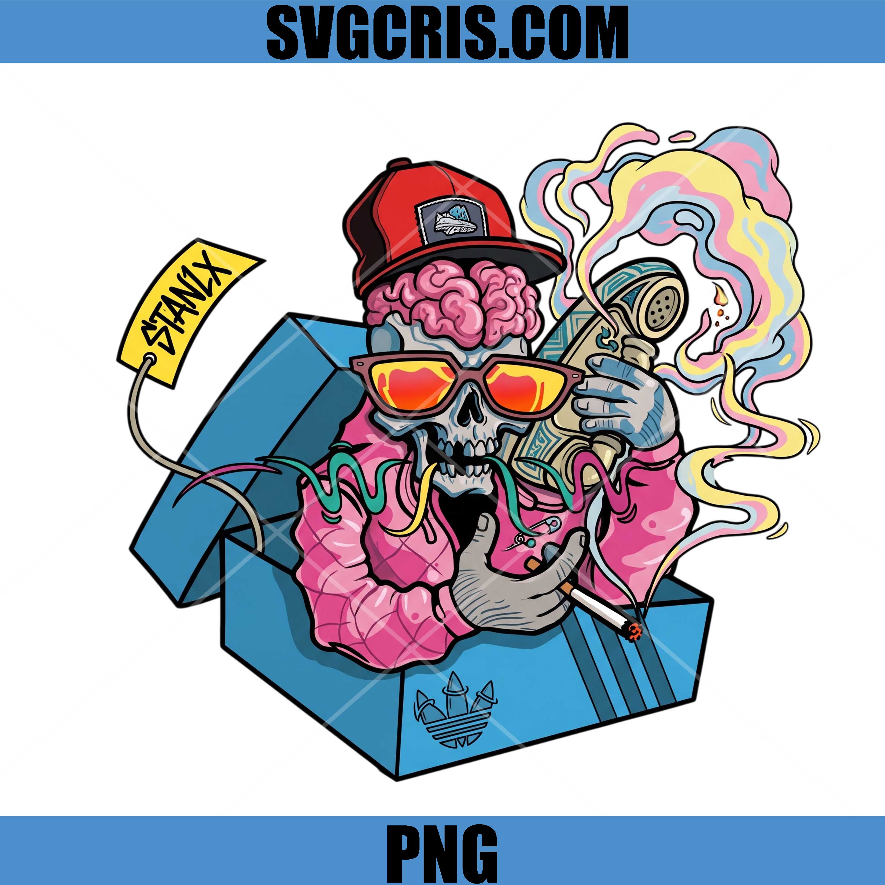 Skeleton Street Adidas Art PNG, Adidas Skull Hip Hop Design PNG