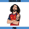Marc Cucurella Spain PNG, Football Player Portrait Art PNG