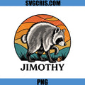 Jimothy Raccoon Vintage Sunset PNG, Cute Raccoon Animal PNG