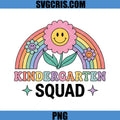 Happy Kindergarten Squad PNG, Smiley Flower Rainbow PNG