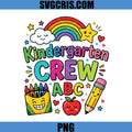 Kindergarten Crew Rainbow ABC PNG, Cute School Supplies PNG