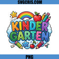 Kinder Garten Rainbow PNG, Cute Back To School Design PNG