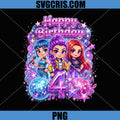 Happy Birthday 4th Party Girl PNG, Cute Birthday Girl PNG