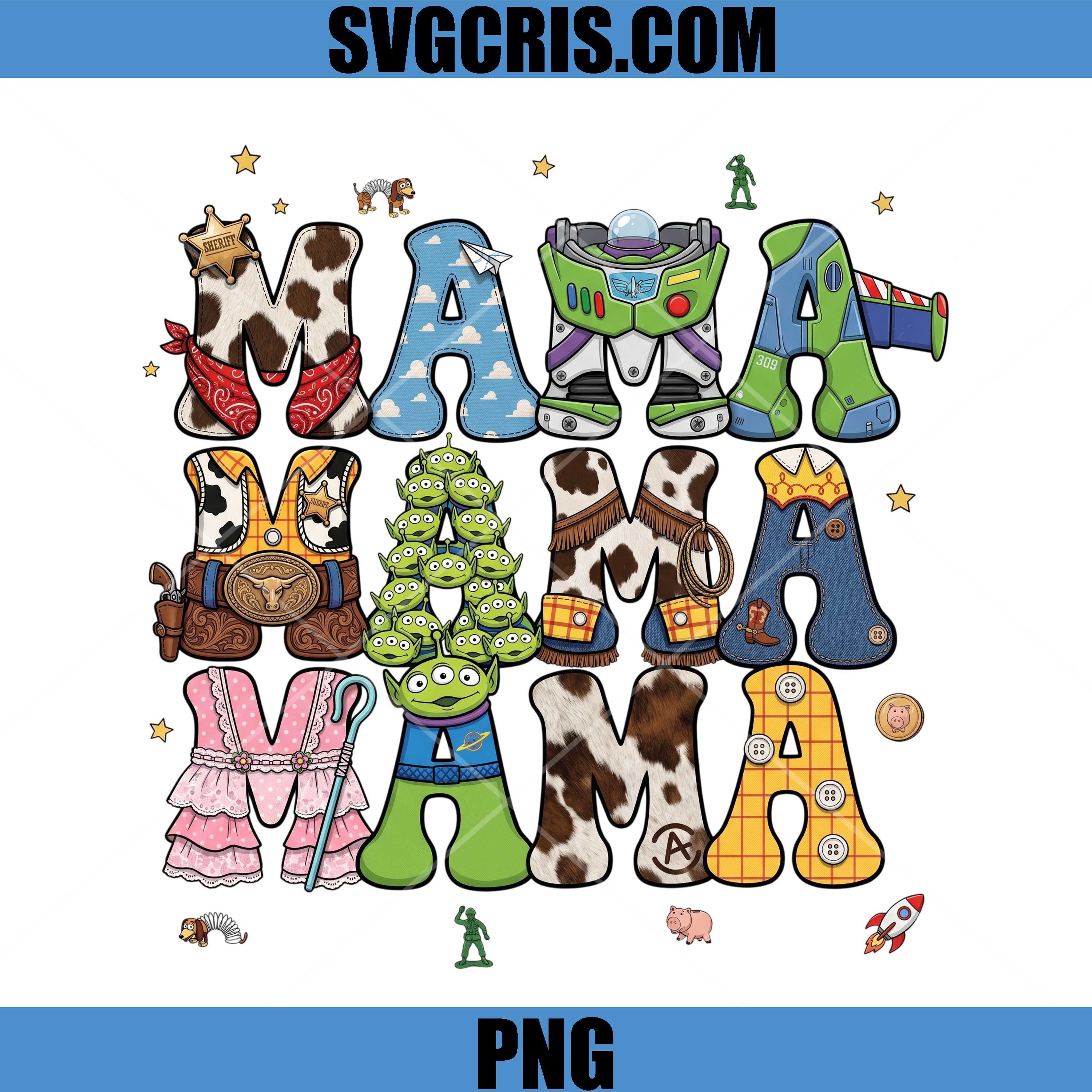 Mama Toy Story Woody Buzz Alien Theme PNG, Cute Mama PNG