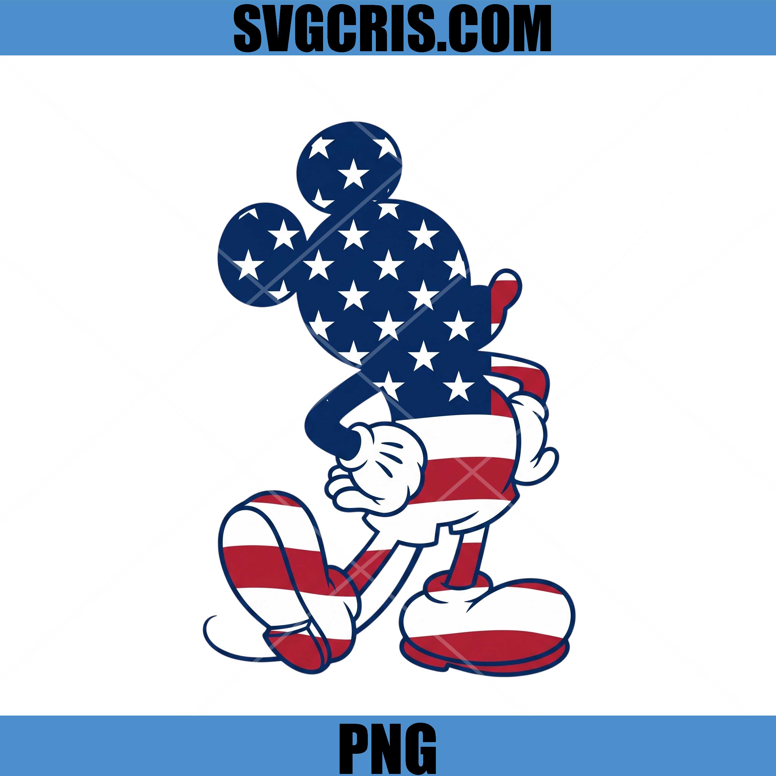 USA Mouse Mickey Character PNG, 4th Of July PNG