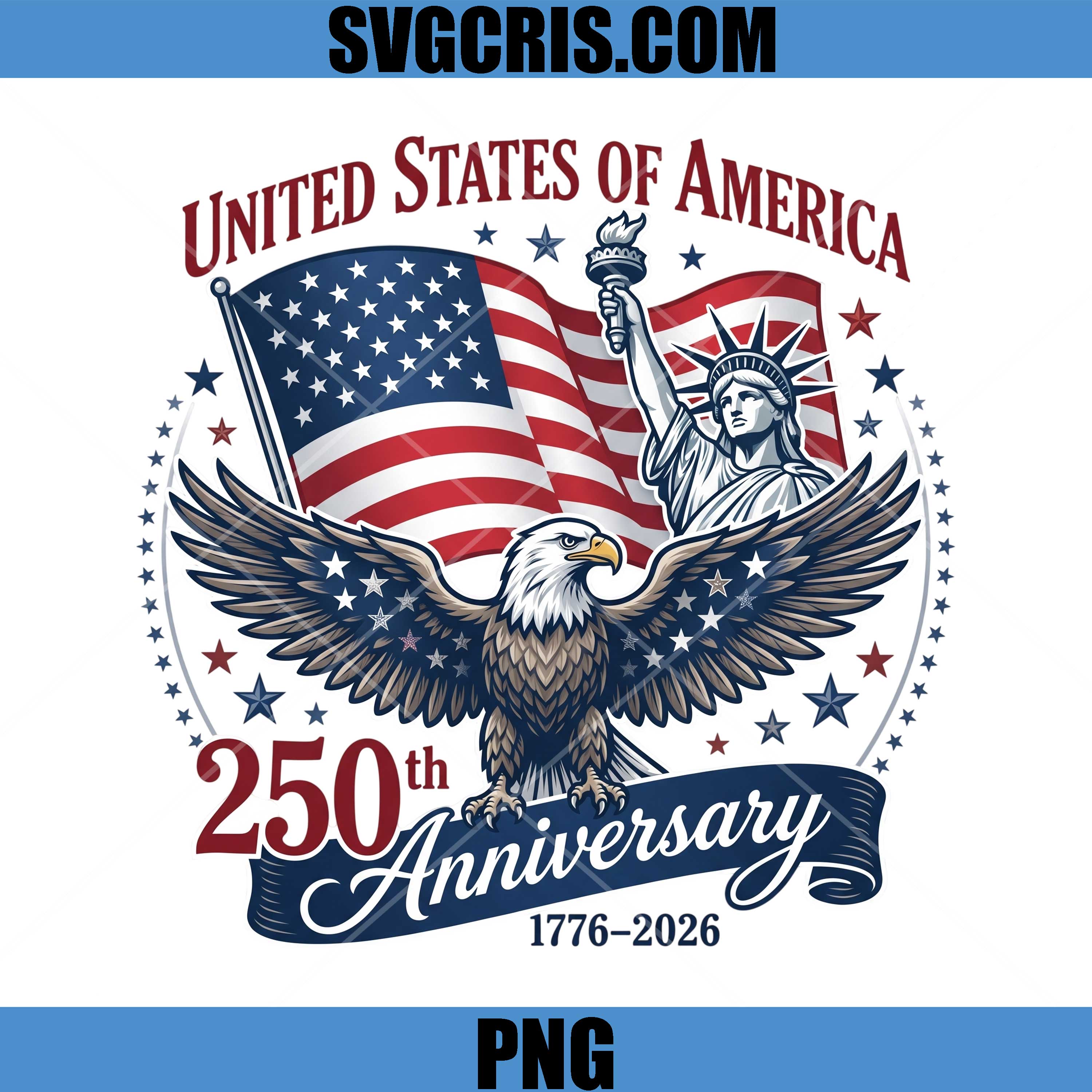 United States Of America 250th Anniversary PNG, 1776 2026 4th July PNG