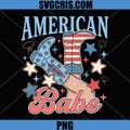 American Babe Cowboy PNG, Patriotic Western PNG