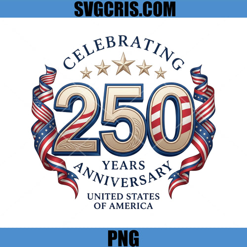 Celebrating 250 Years PNG, United States Anniversary PNG