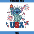 Stitch Statue Of Liberty PNG, Patriotic USA Stitch PNG