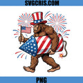 USA Bigfoot Fireworks PNG, Funny July Fourth PNG, American Sasquatch PNG