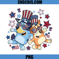 Bluey Bingo Patriotic PNG, Fourth Of July Dogs PNG