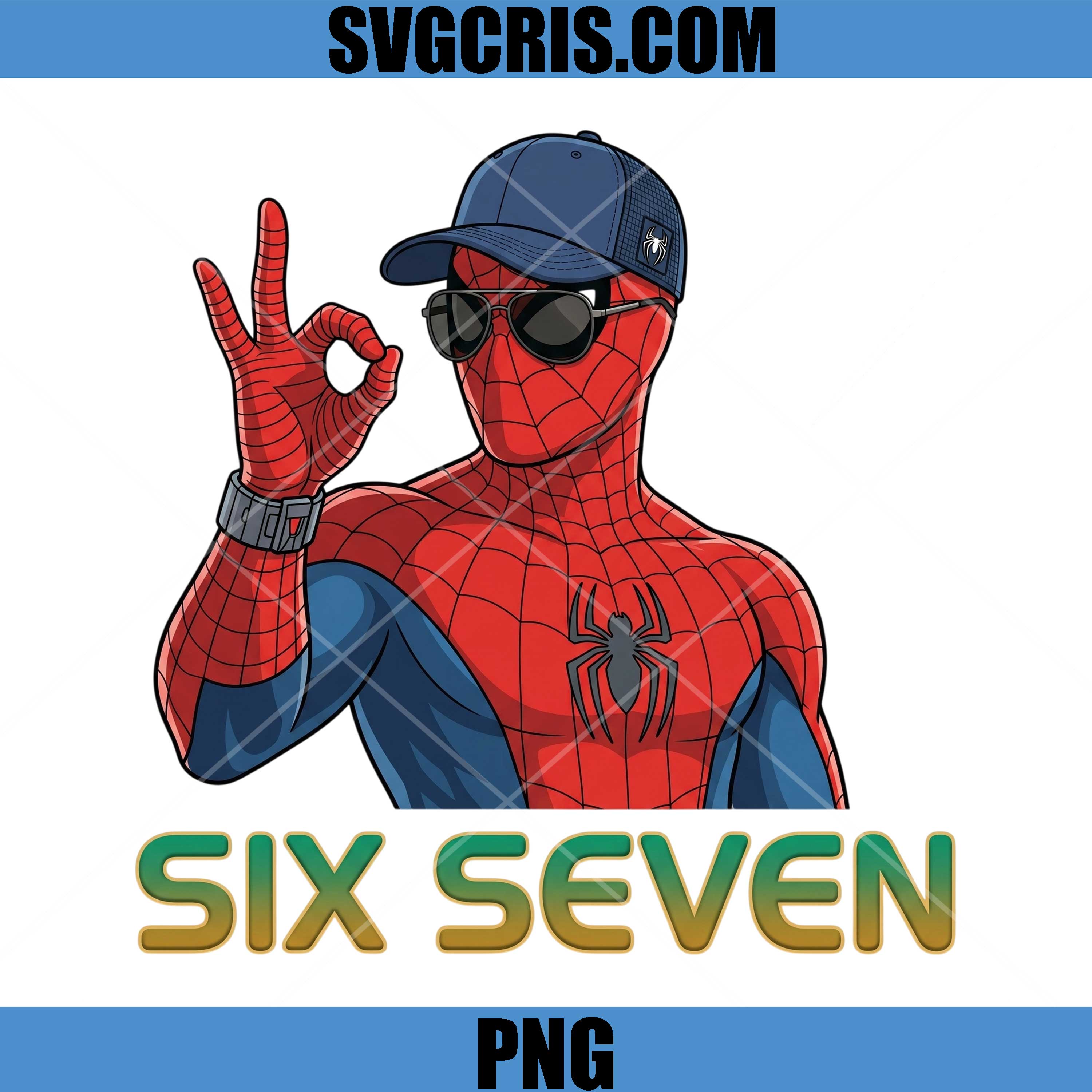 Six Seven Spider Man Style Character PNG, Superhero PNG