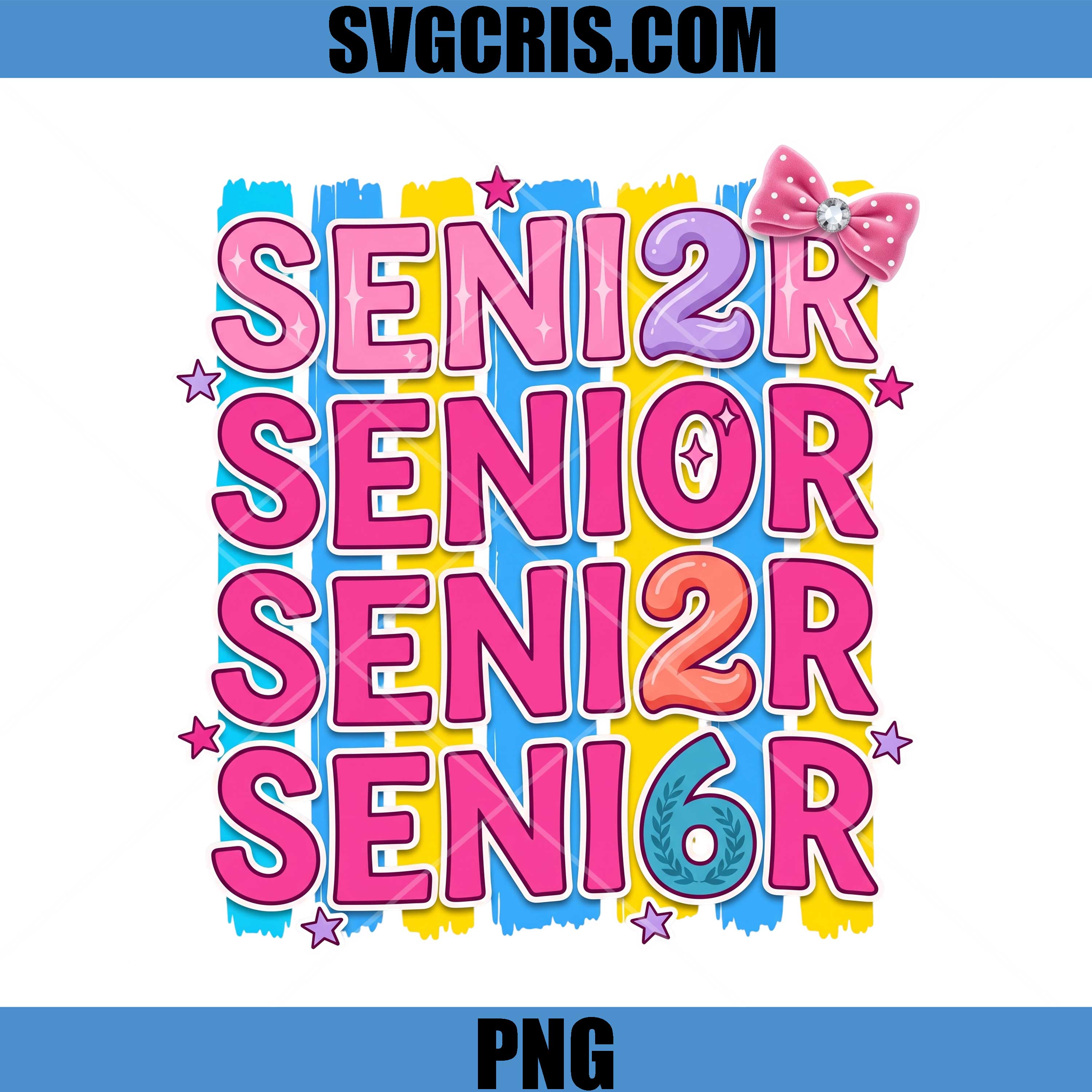 Senior 2026 Bright Pink PNG, Class Of 2026 PNG