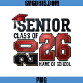 Senior Class Of 2026 PNG, Graduation Cap School Name PNG