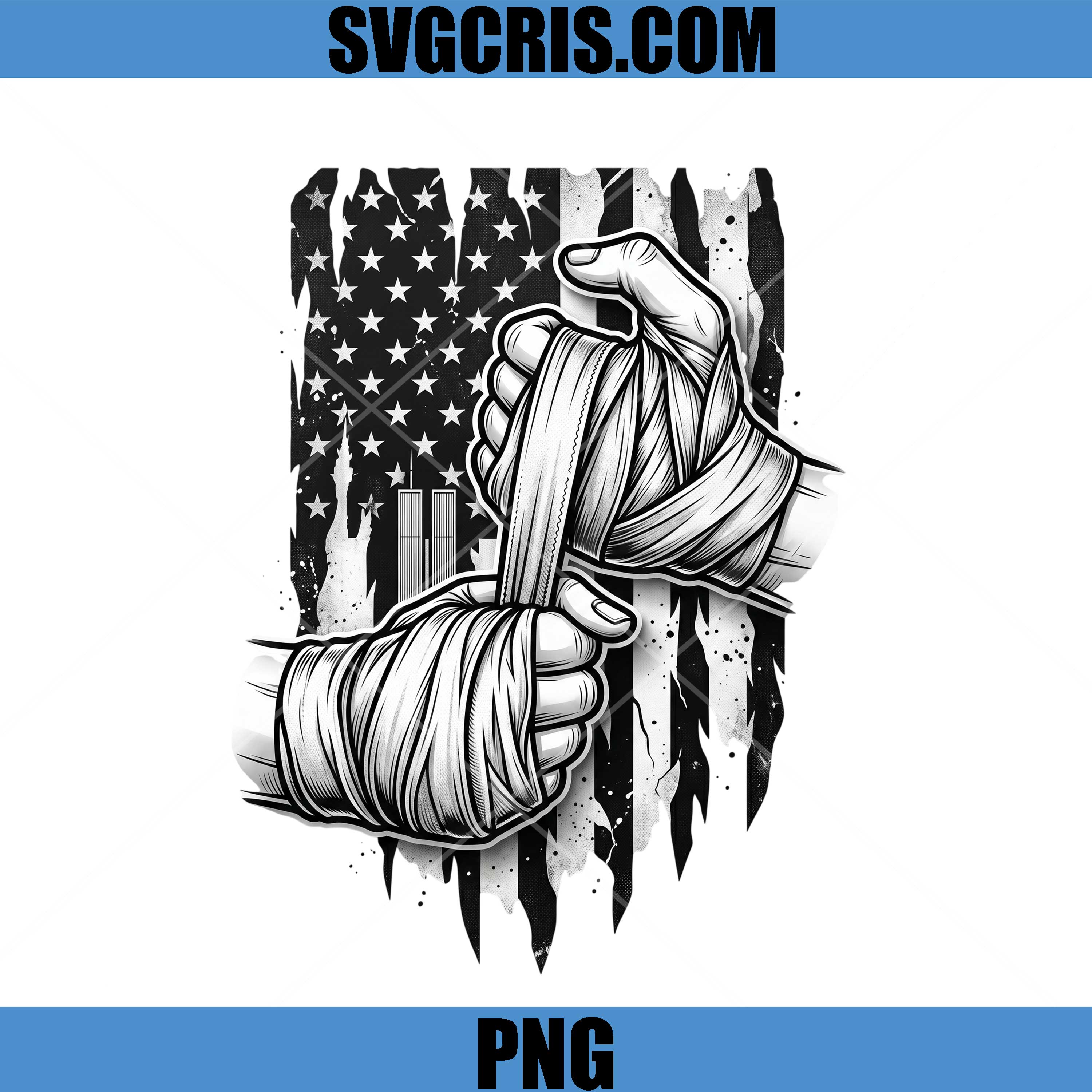 Boxing Hand Wrap USA Flag PNG, Fighter American Design PNG