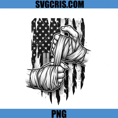 Boxing Hand Wrap USA Flag PNG, Fighter American Design PNG