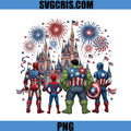 Avengers 4th Of July Castle PNG, Patriotic Marvel PNG