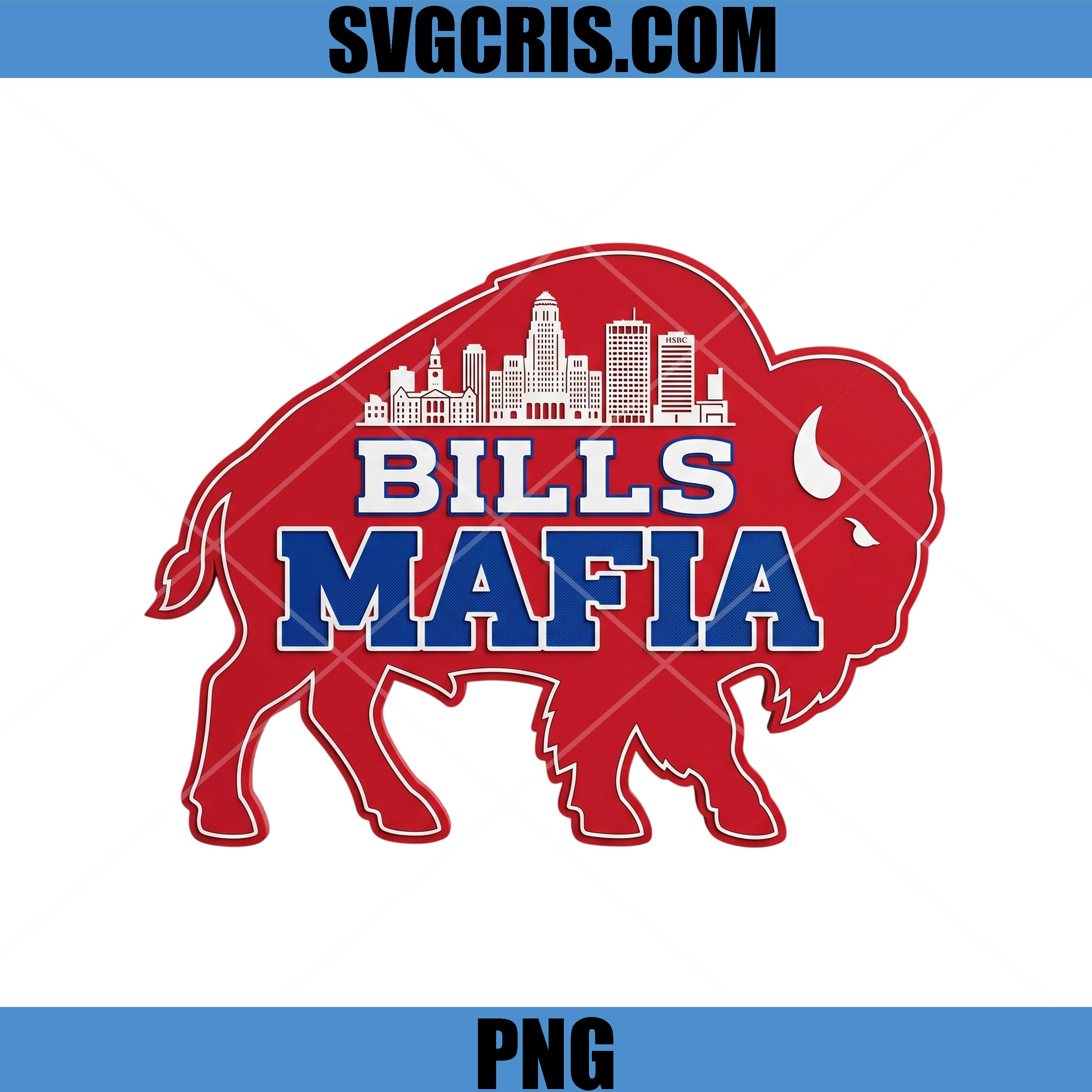 Bills Mafia Buffalo Football PNG, Buffalo Fans Design PNG