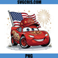 Lightning McQueen 1776 2026 PNG, American Flag Car PNG